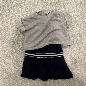 Splendid Gray and Navy Kids Casual Dress (6-12 months)